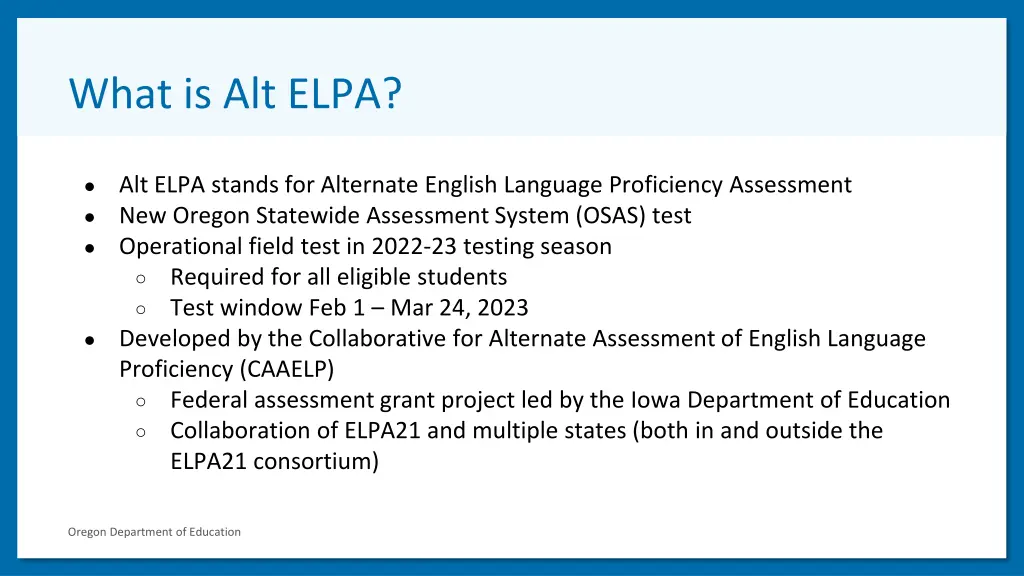 what is alt elpa