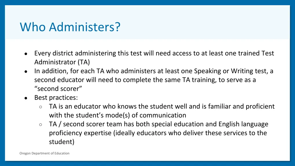 who administers