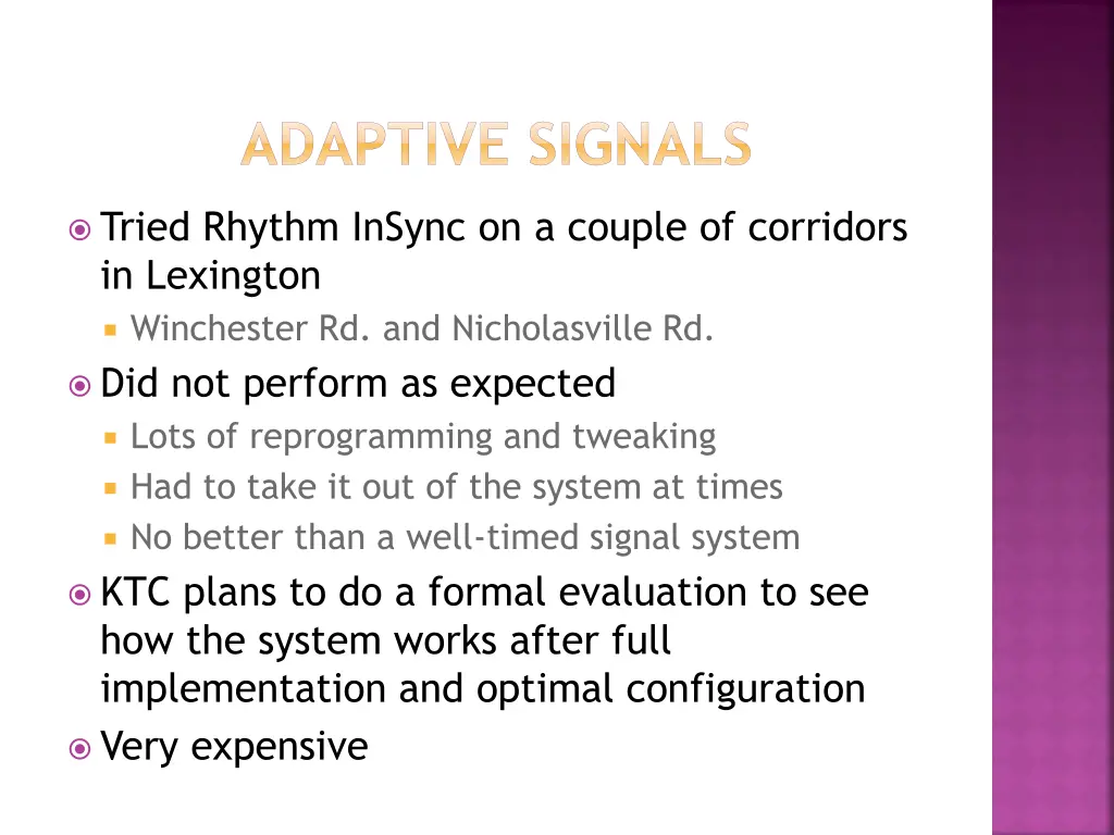 adaptive signals