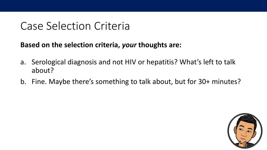 case selection criteria 4