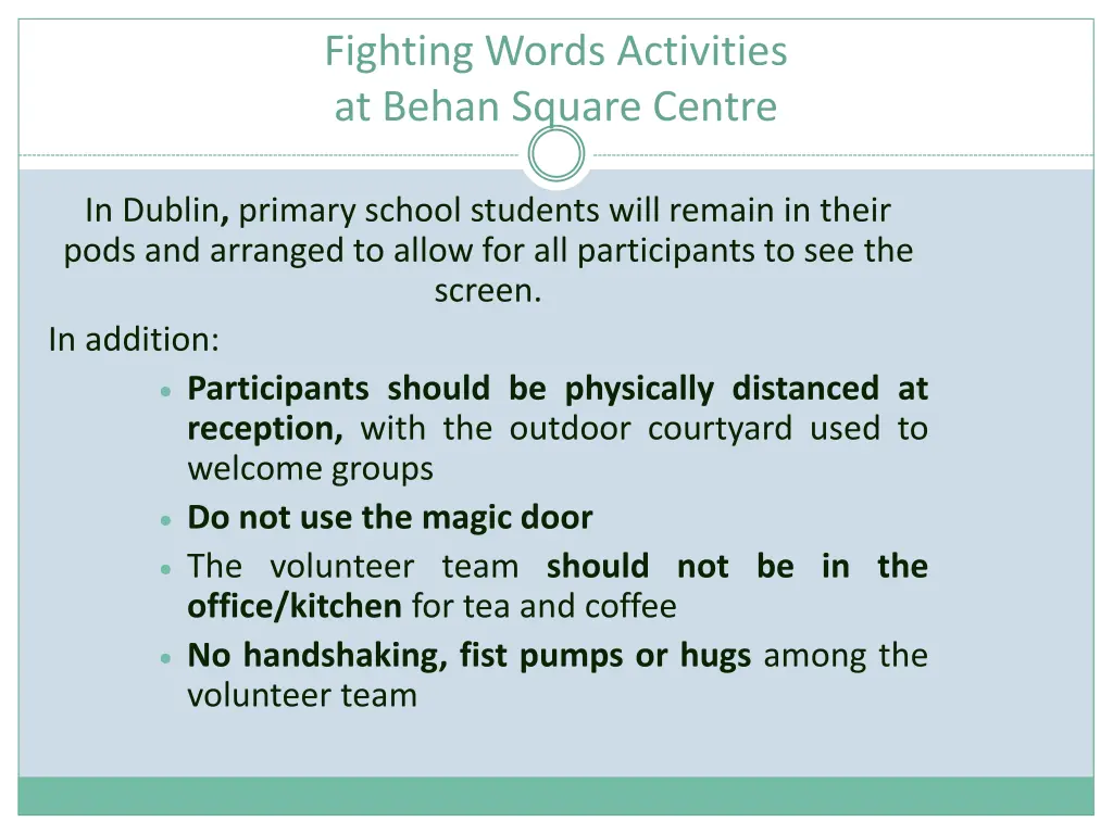fighting words activities at behan square centre