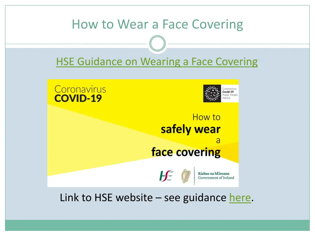 how to wear a face covering