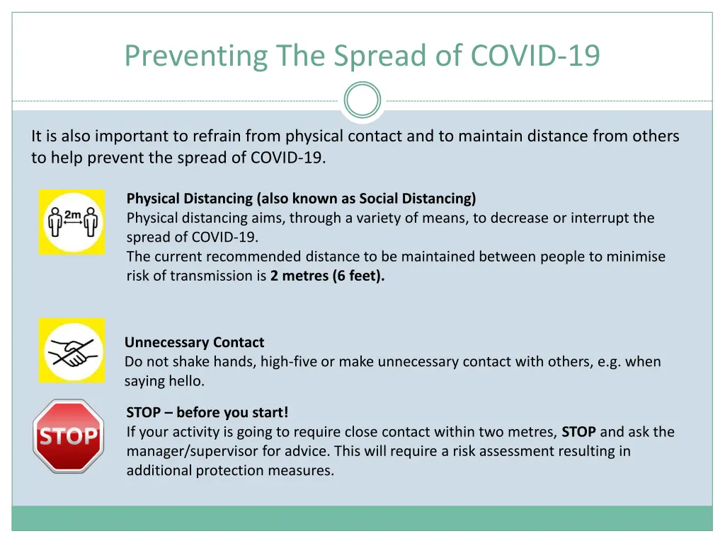 preventing the spread of covid 19 1