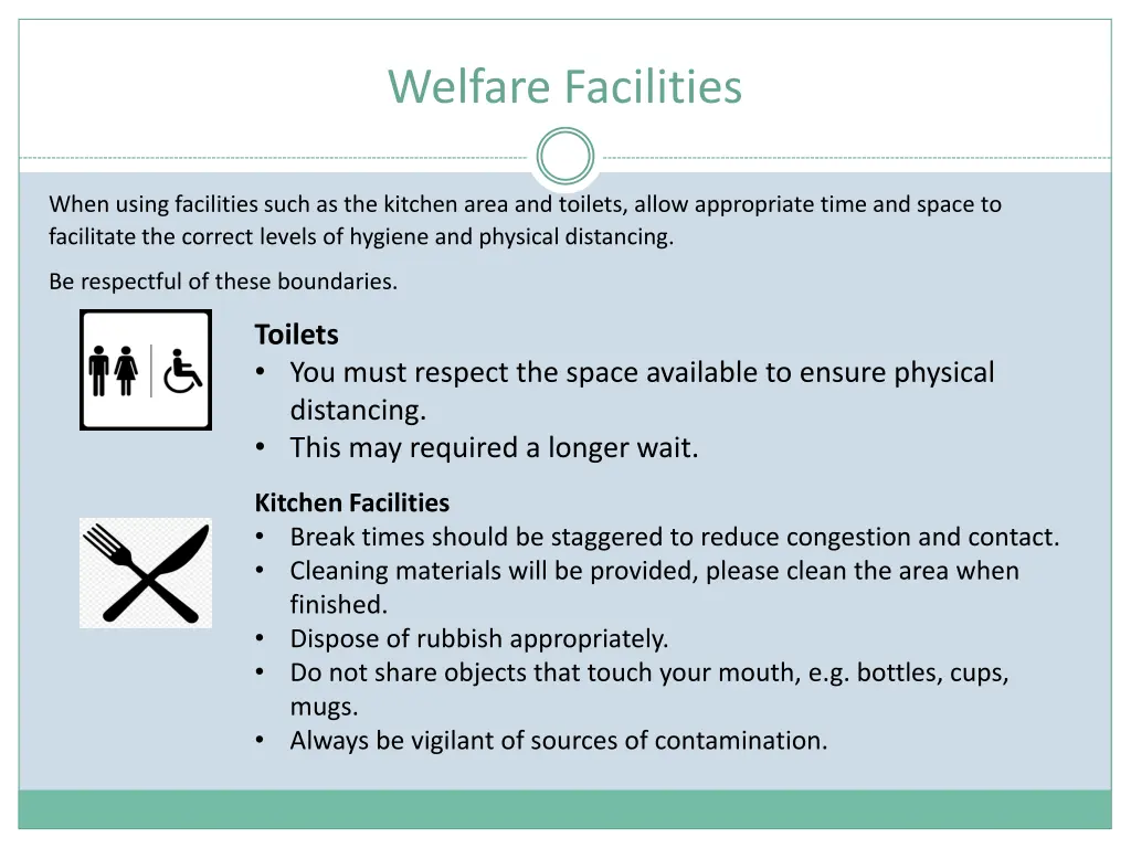 welfare facilities