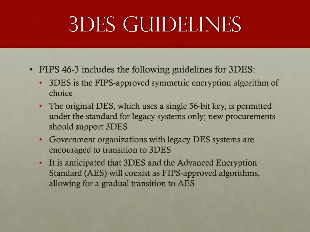 3des guidelines