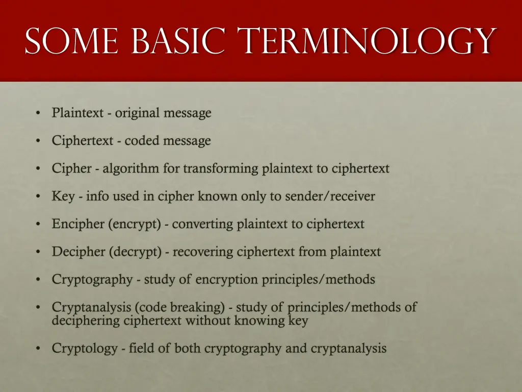 some basic terminology