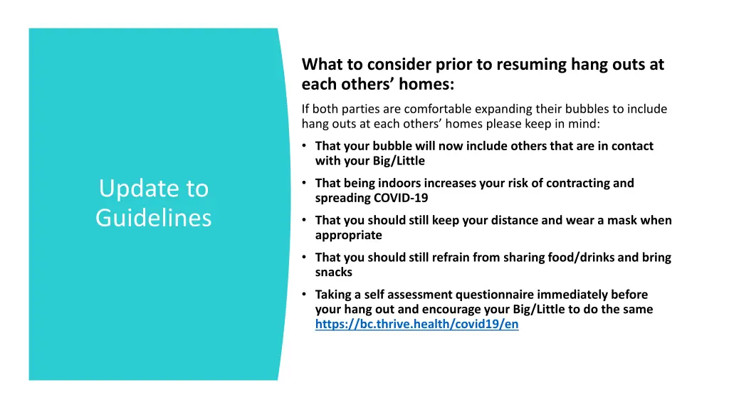 what to consider prior to resuming hang outs