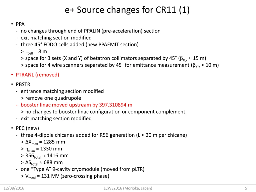 e source changes for cr11 1