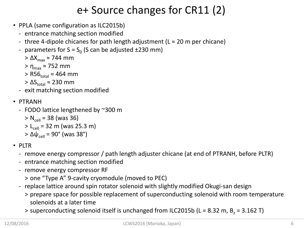 e source changes for cr11 2