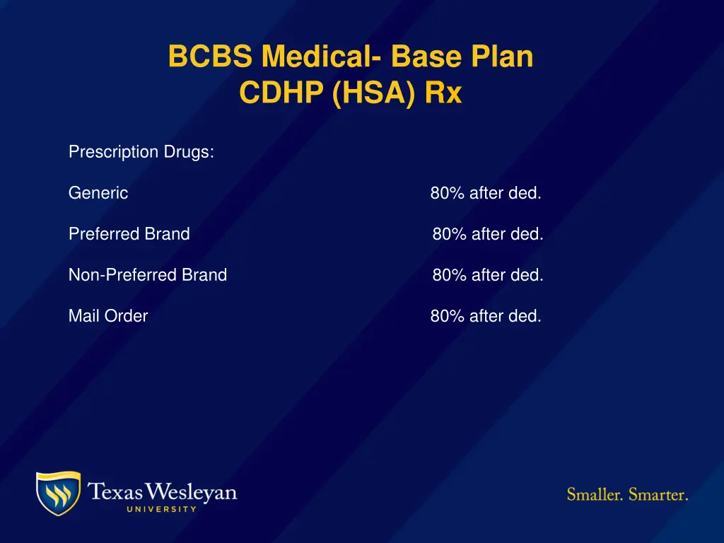 bcbs medical base plan cdhp hsa rx