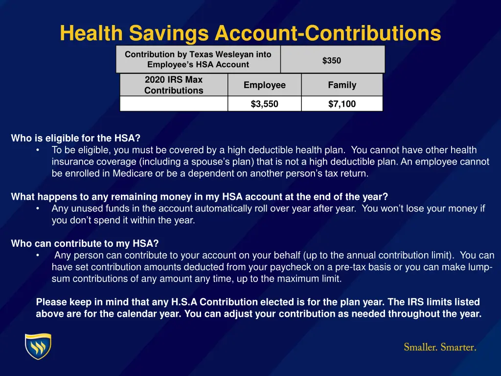 health savings account contributions