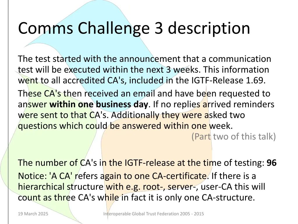 comms challenge 3 description