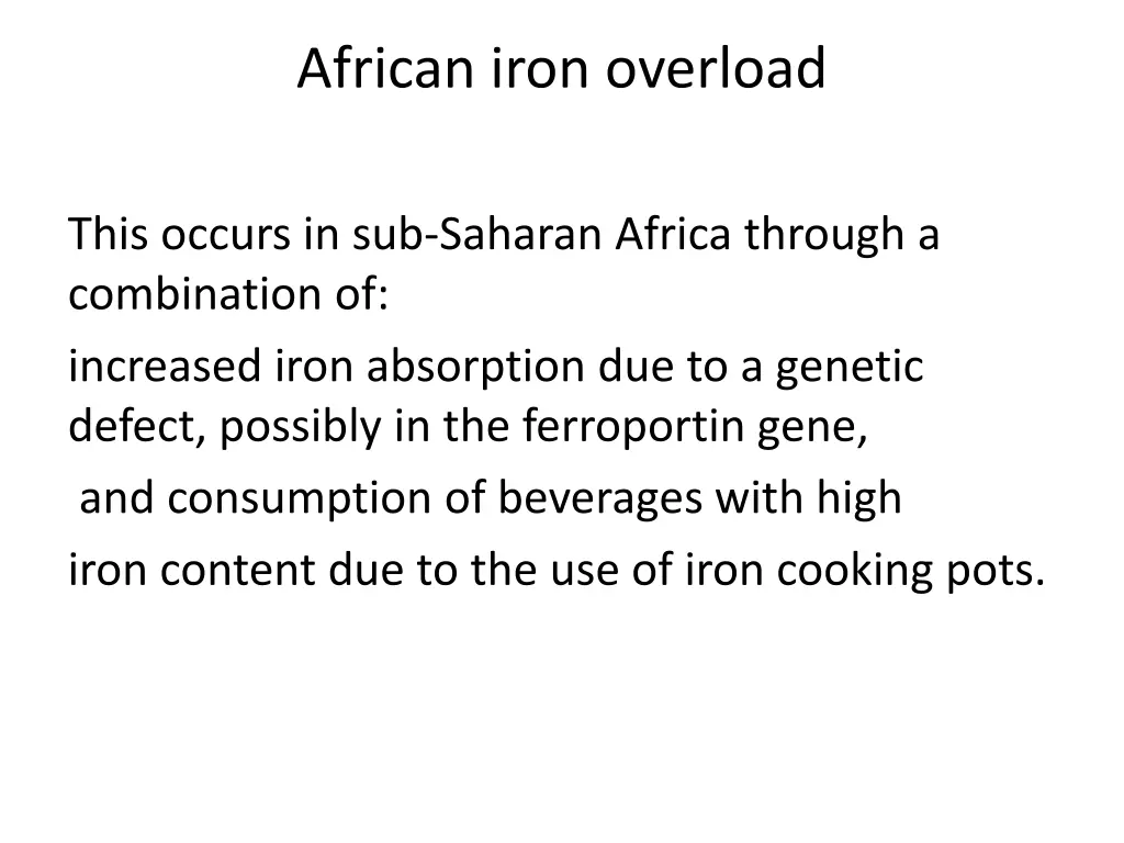 african iron overload