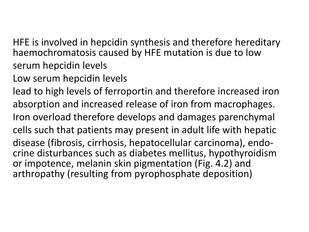 hfe is involved in hepcidin synthesis