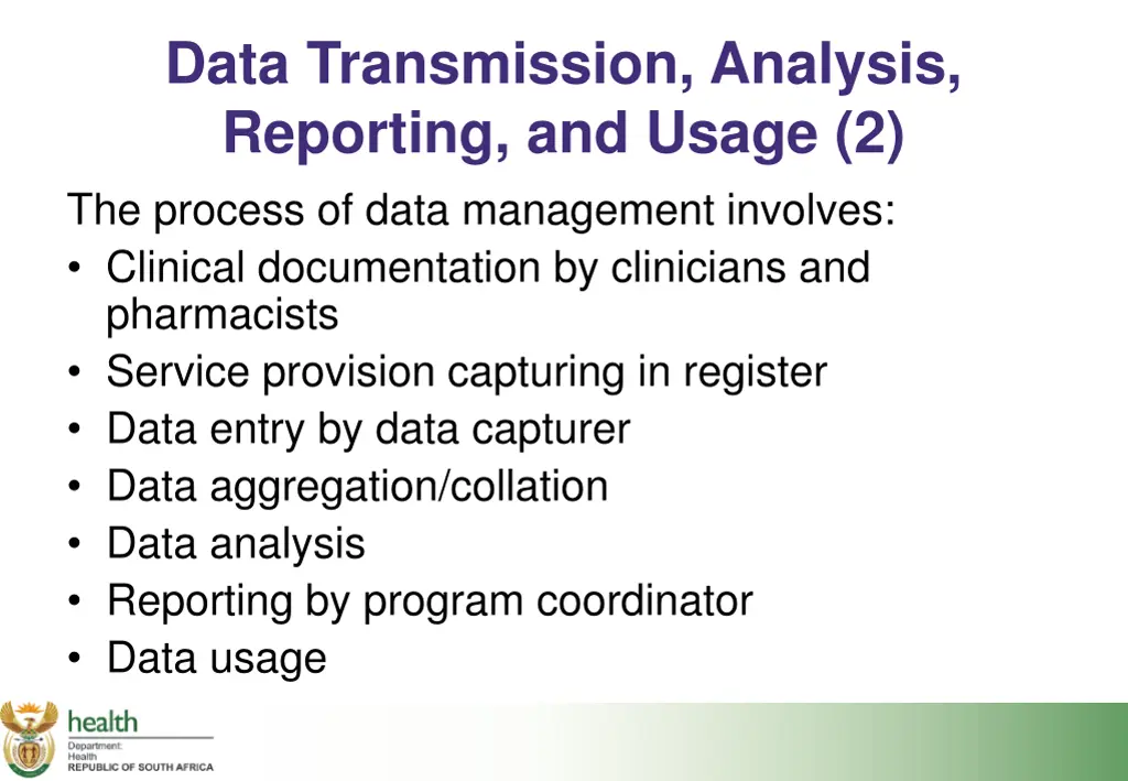 data transmission analysis reporting and usage 1