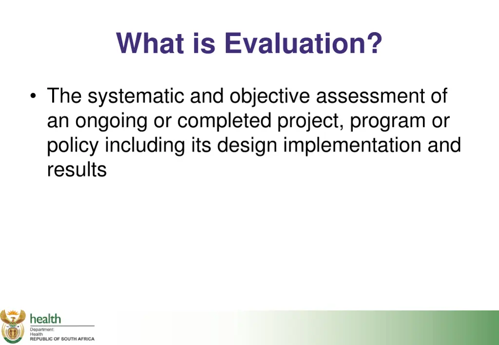 what is evaluation