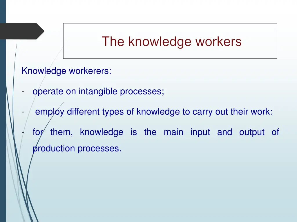 knowledge workerers