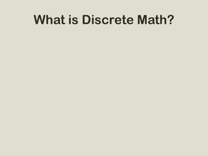 what is discrete math