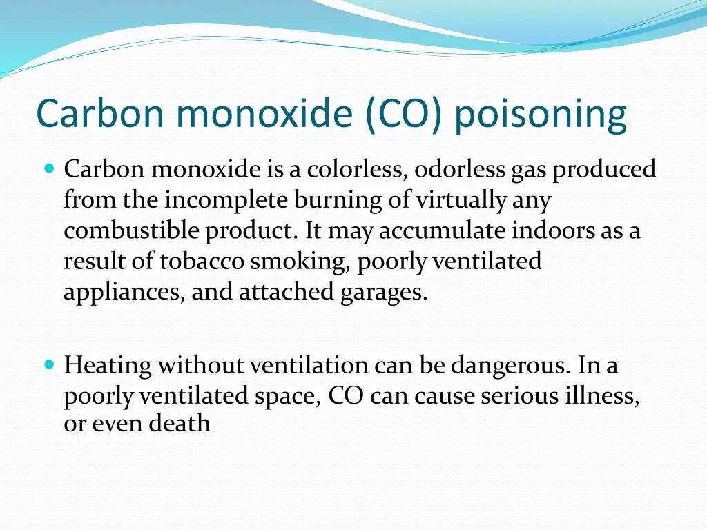 carbon monoxide co poisoning