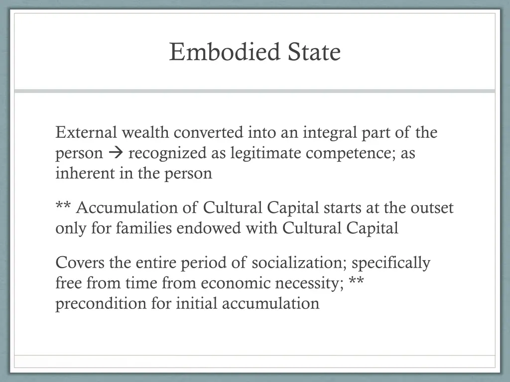 embodied state
