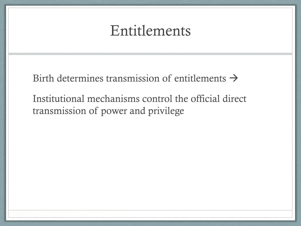 entitlements