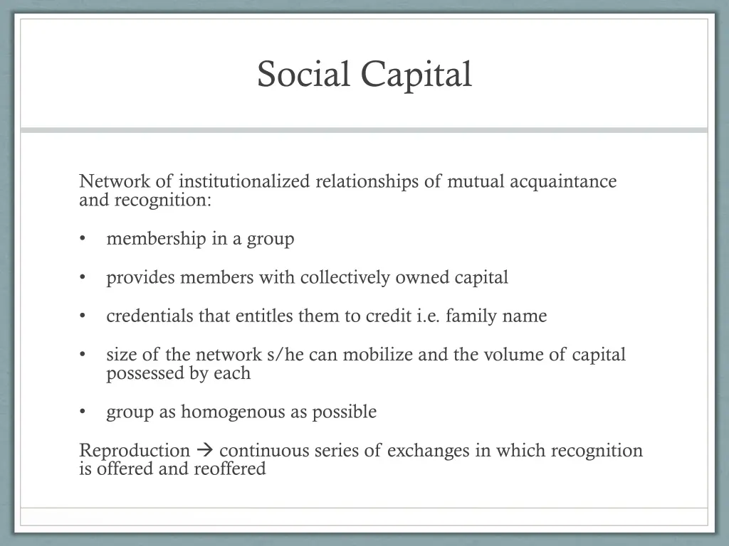 social capital