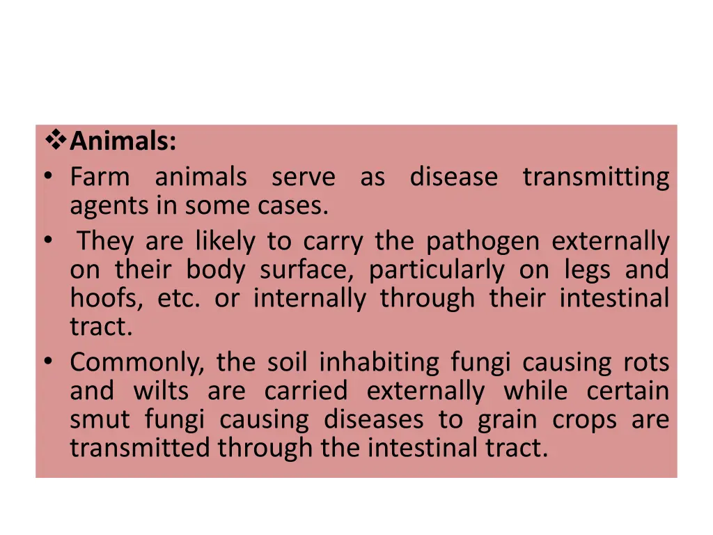 animals farm animals serve as disease