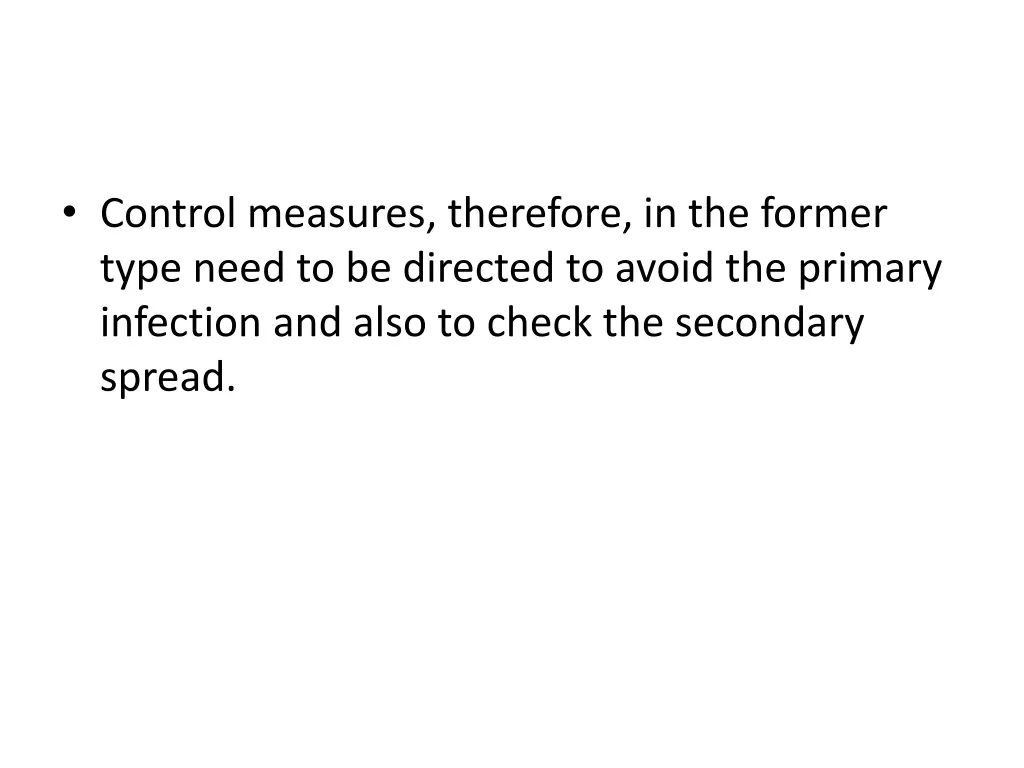 control measures therefore in the former type