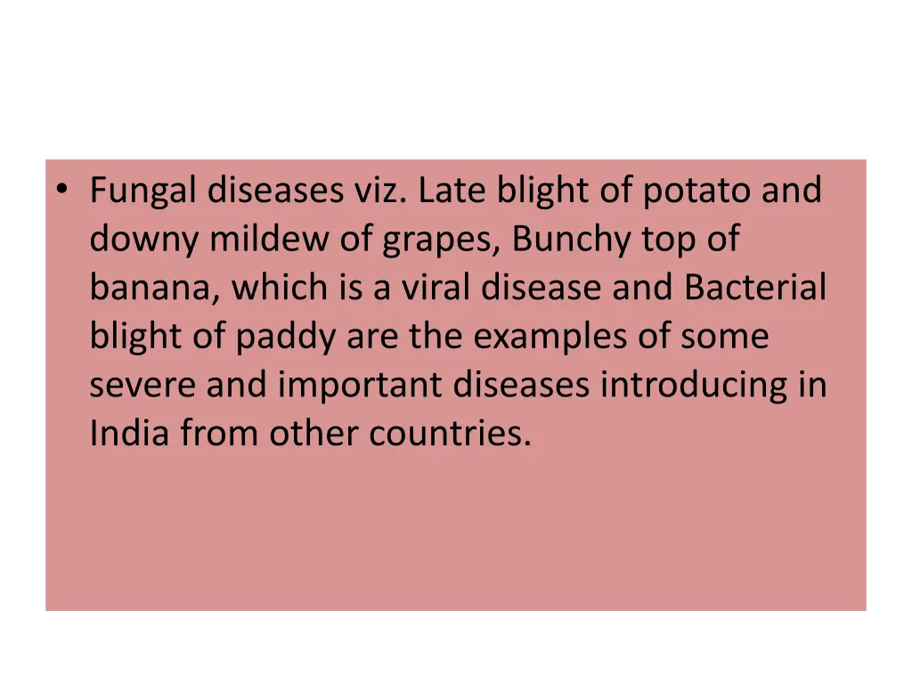 fungal diseases viz late blight of potato