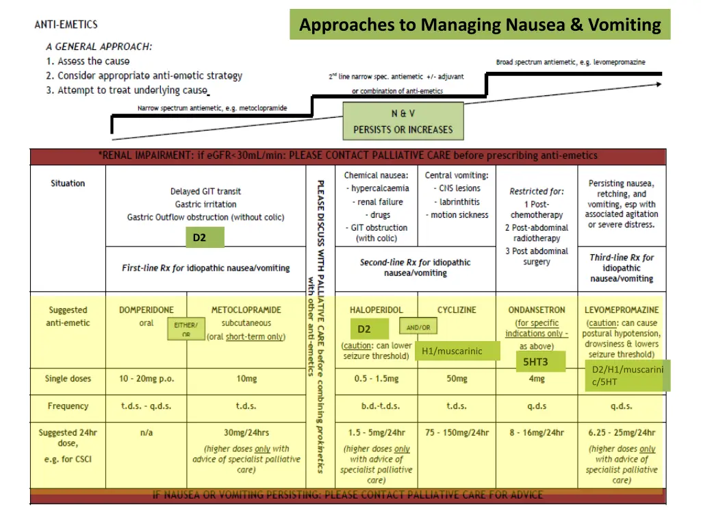 approaches to managing nausea vomiting