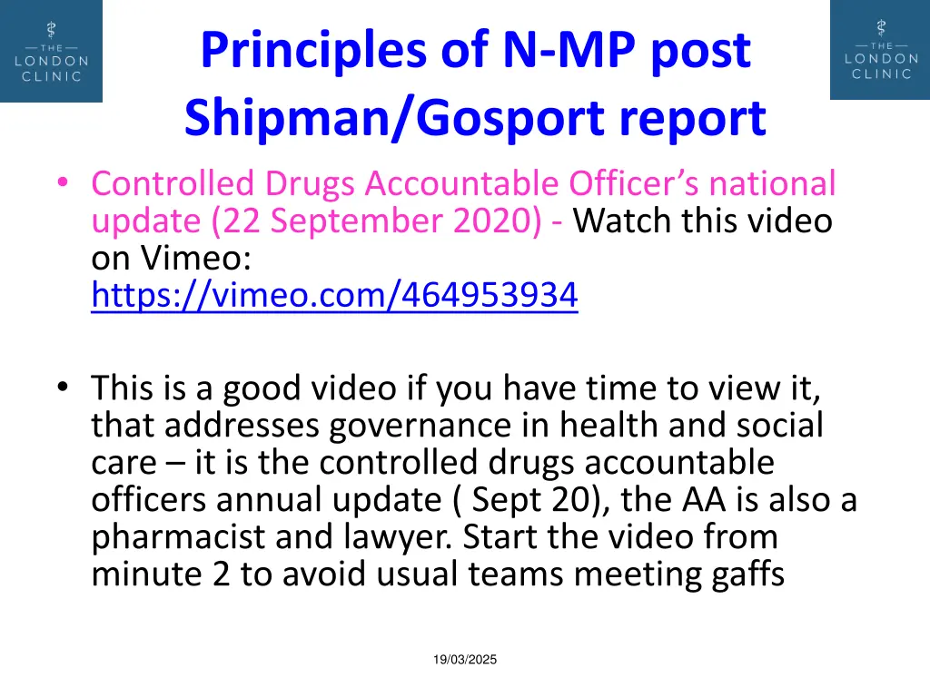 principles of n mp post shipman gosport report 3