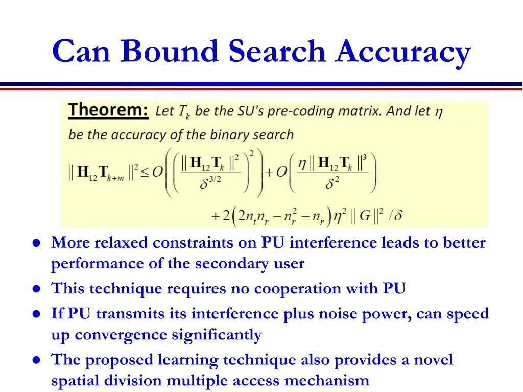 can bound search accuracy
