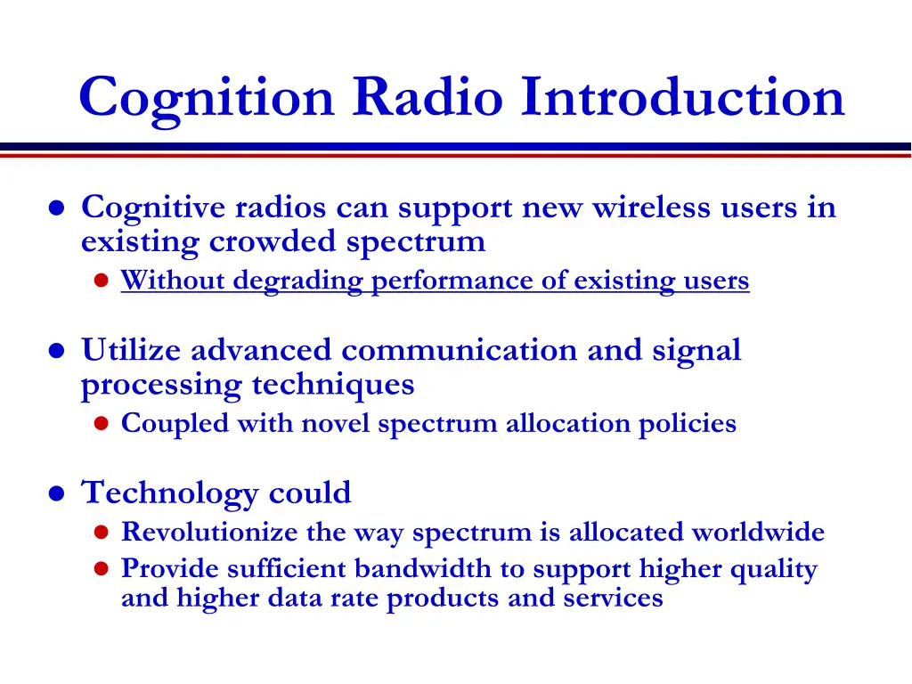 cognition radio introduction