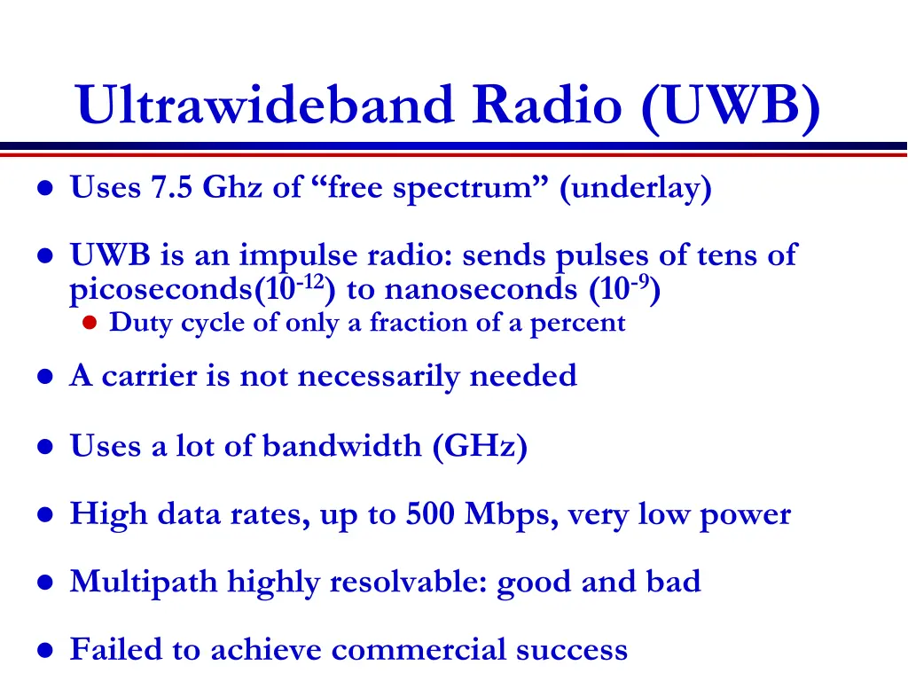 ultrawideband radio uwb