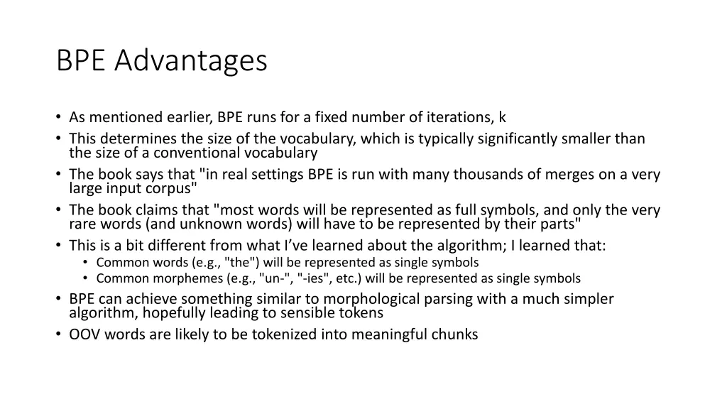 bpe advantages