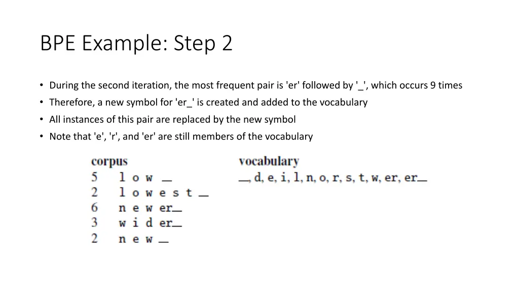bpe example step 2