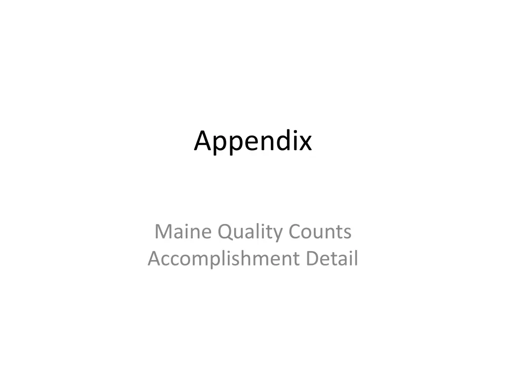 appendix