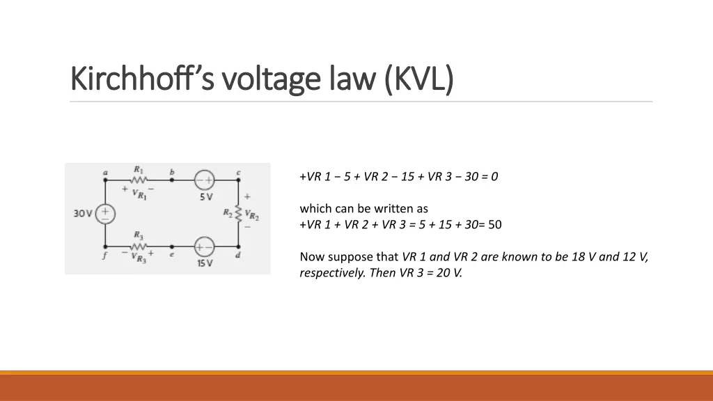 kirchhoff s voltage law kvl kirchhoff s voltage 1