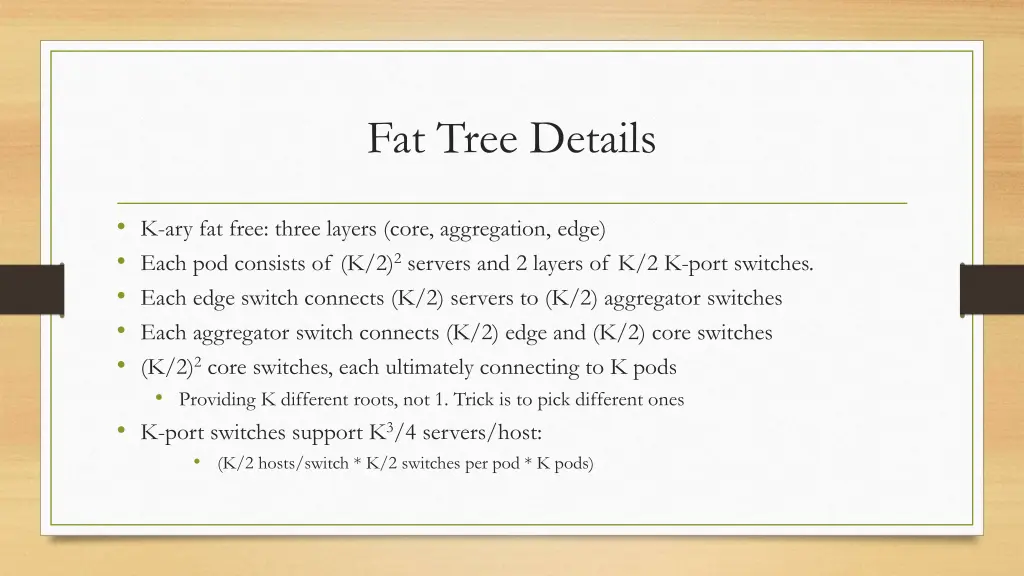 fat tree details