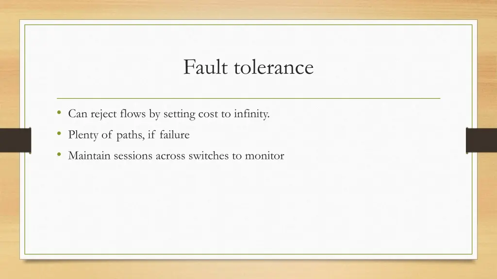 fault tolerance