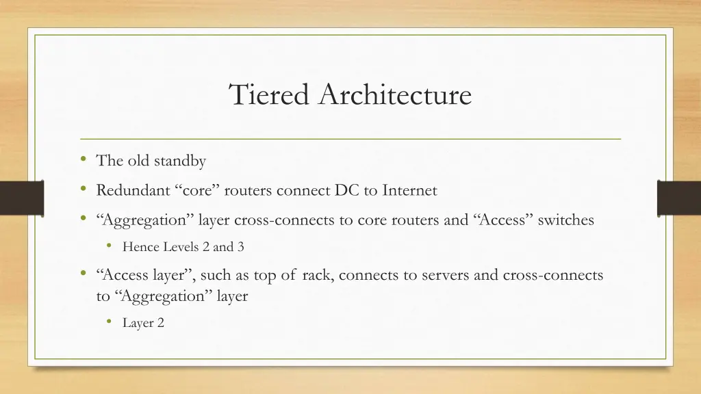 tiered architecture