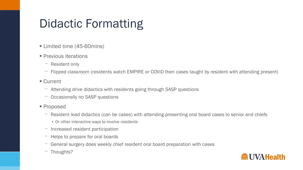 didactic formatting