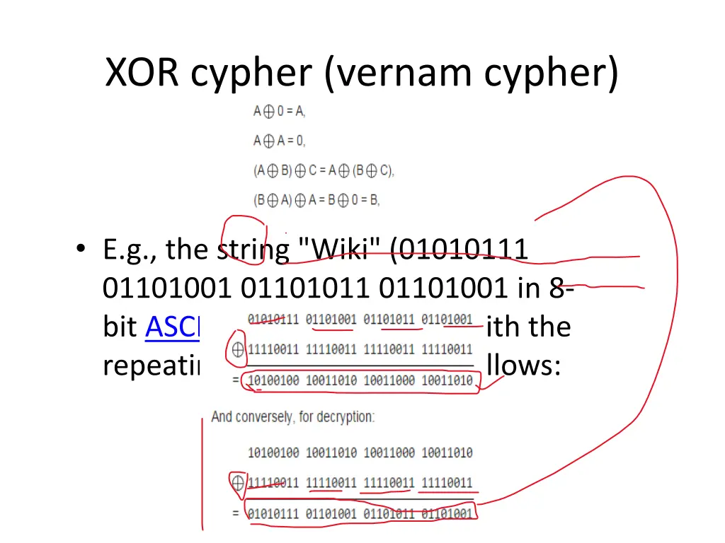 xor cypher vernam cypher