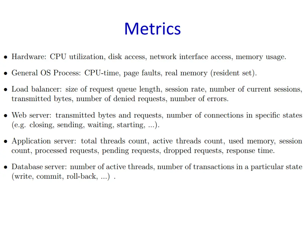 metrics
