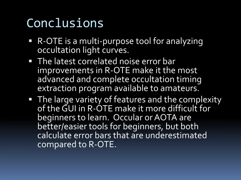 conclusions