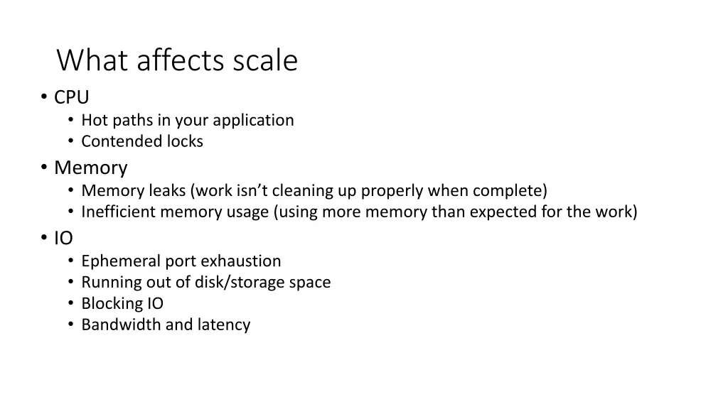 what affects scale cpu hot paths in your