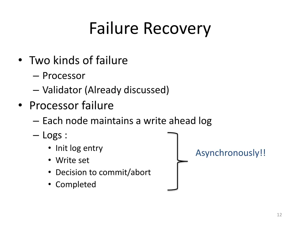 failure recovery