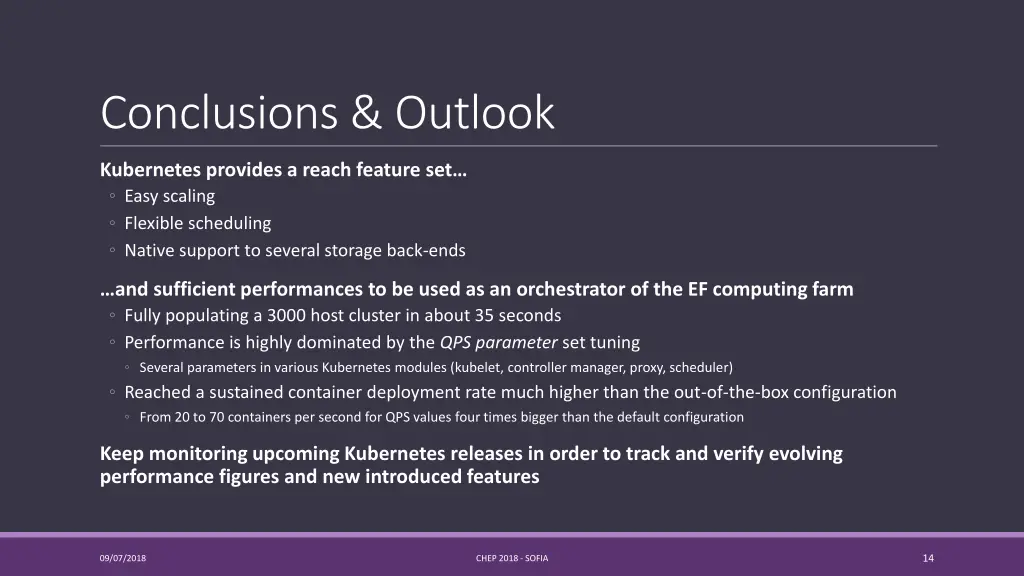 conclusions outlook