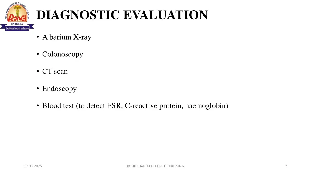 diagnostic evaluation