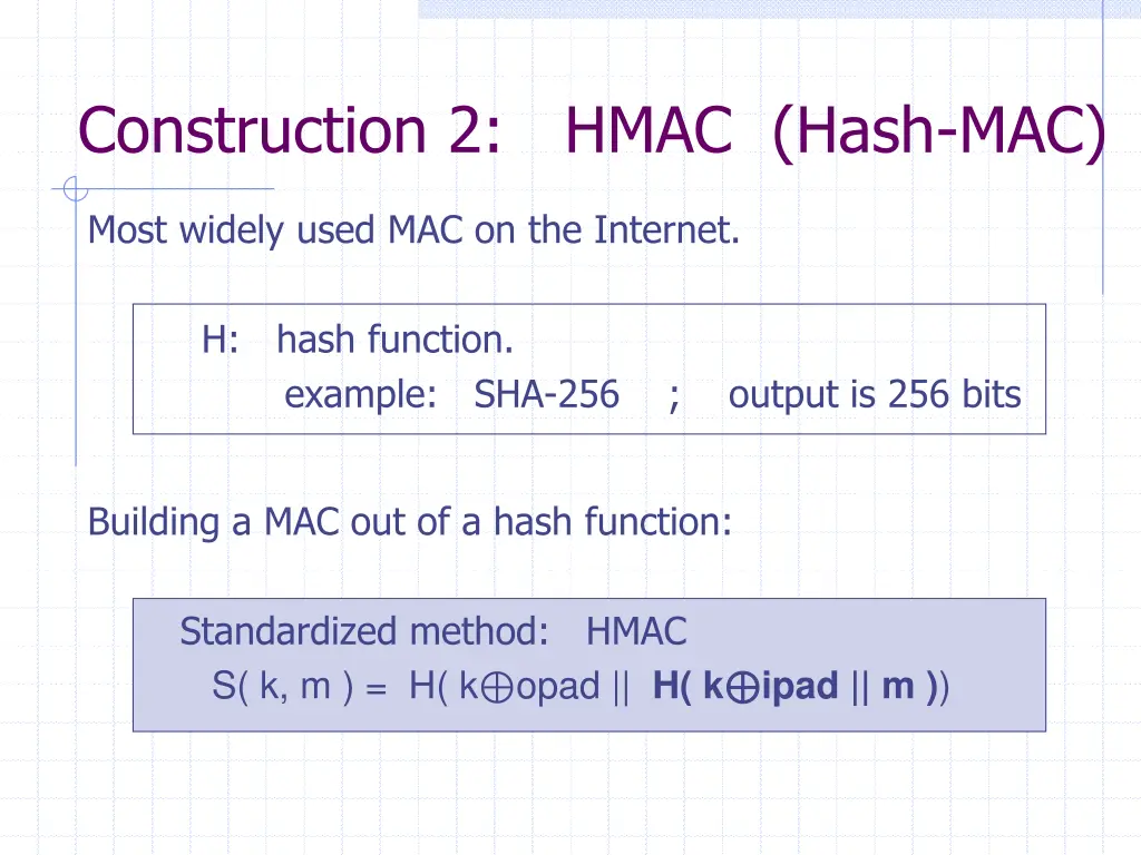 construction 2 hmac hash mac